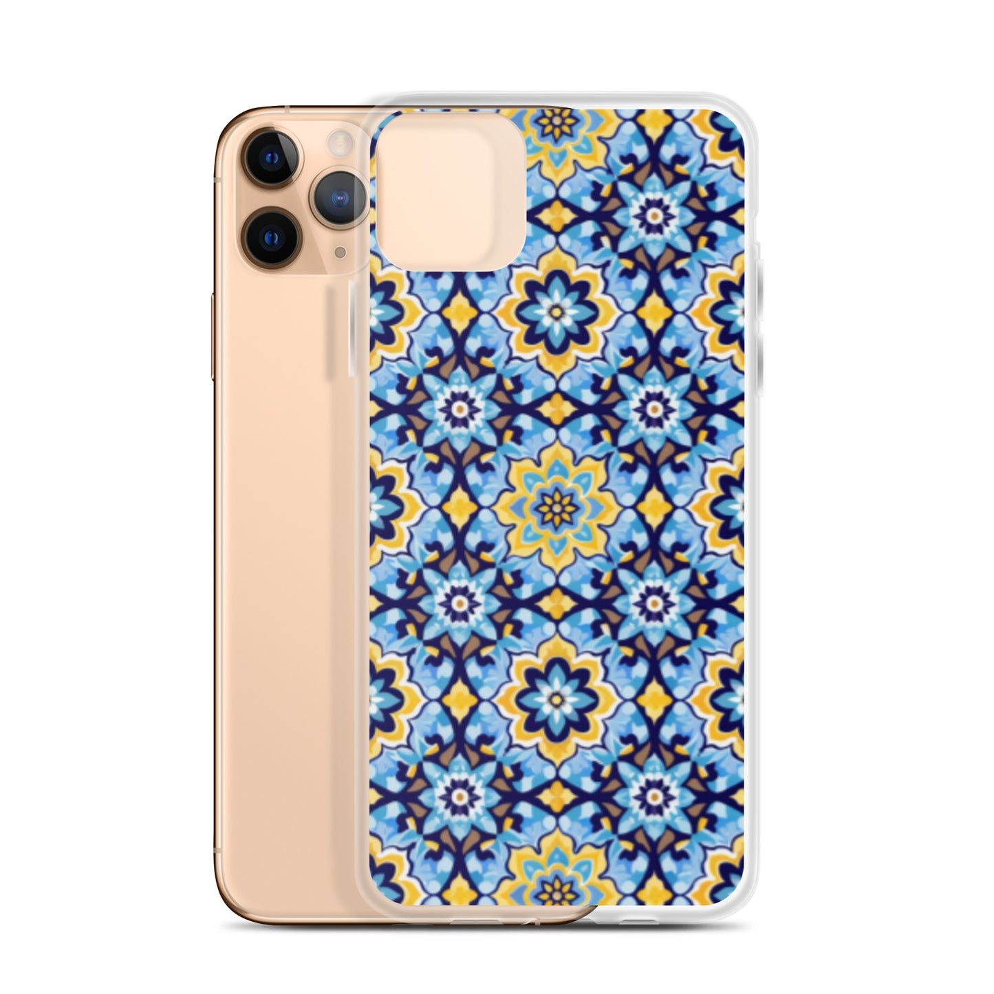 iPhone Case Kashi Tiles Yellow & Light Blue