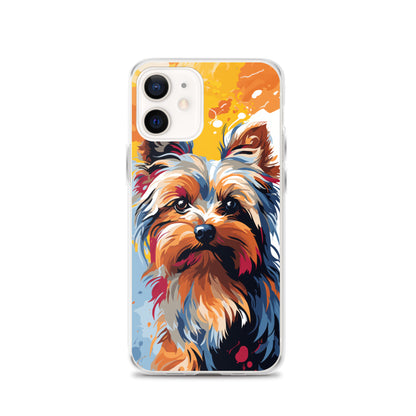iPhone Case Painted Yorkshire Terrier Yellow