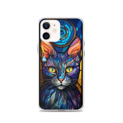 Stained Glass Cat iPhone Case