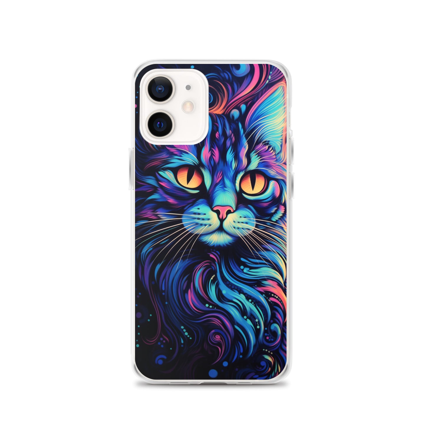 Blacklight Styled Cat iPhone Case