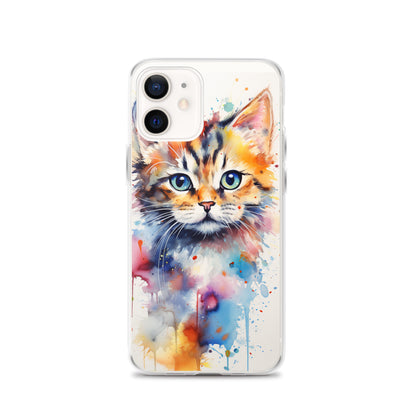 Watercolor Kitty Cat iPhone Case