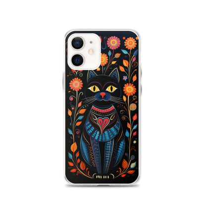 Folk Art Kitty Cat iPhone Case