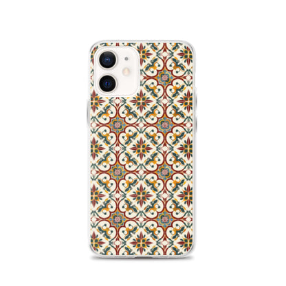 iPhone Case Classic Victorian Tile Red