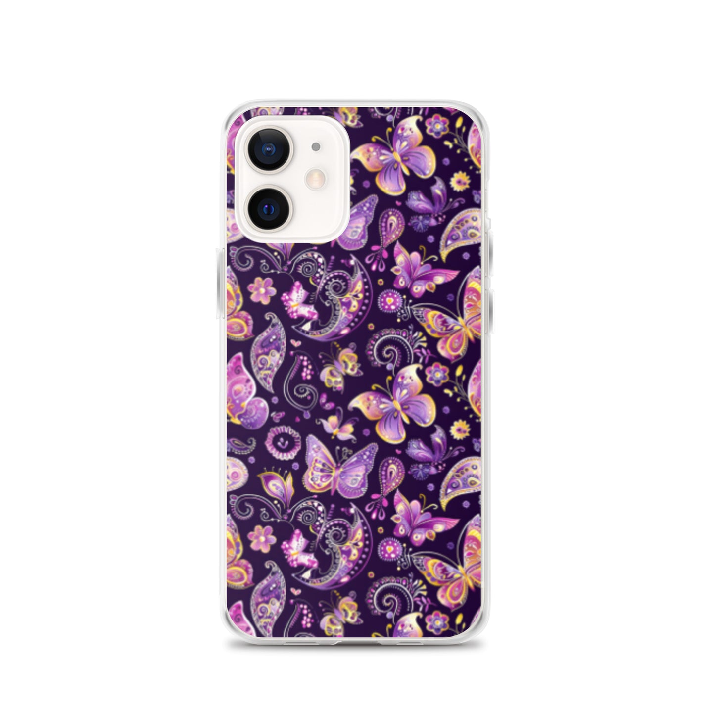 iPhone Case Purple Butterfly Paisley
