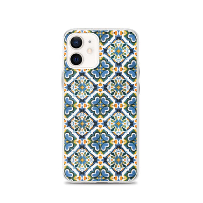 iPhone Case Colorful Andalusian Ceramic Tile Green Blue Orange