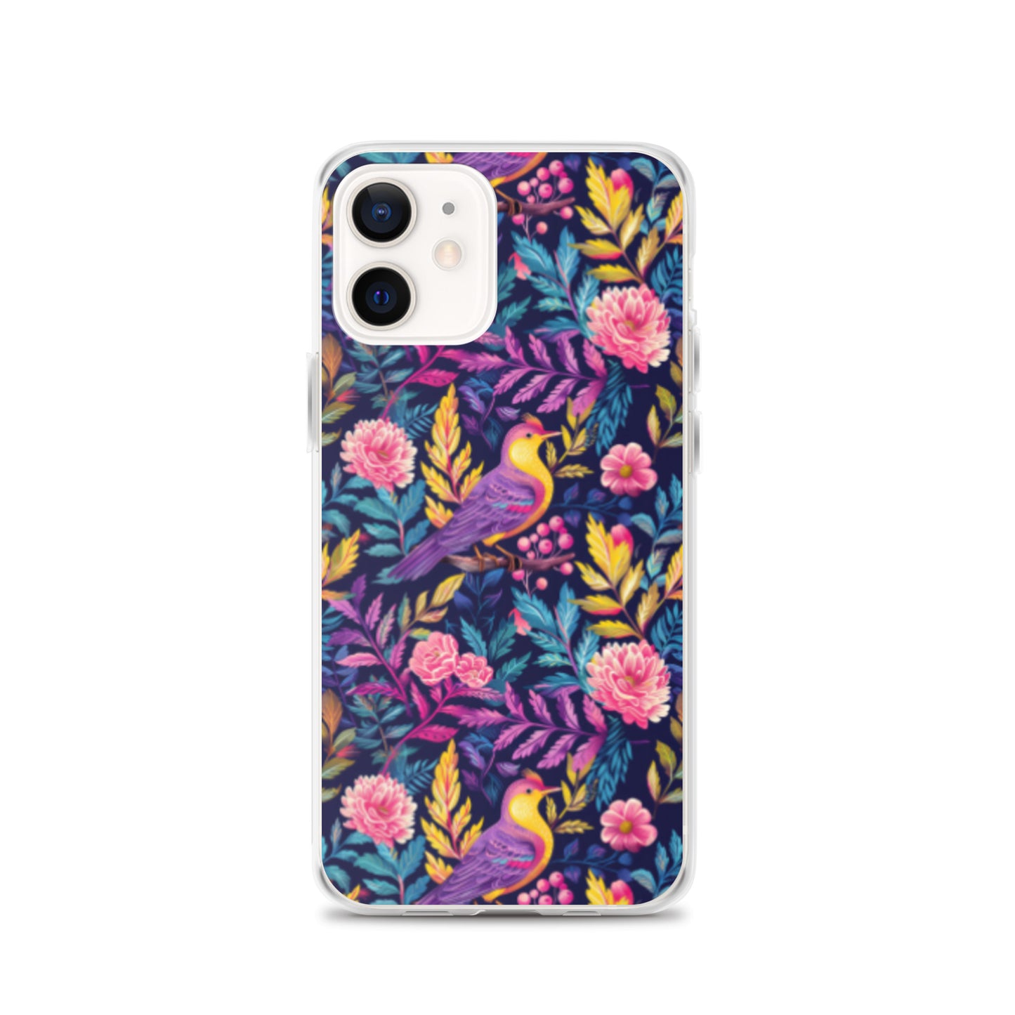 iPhone Case Colorful Flowers Plants and Birds