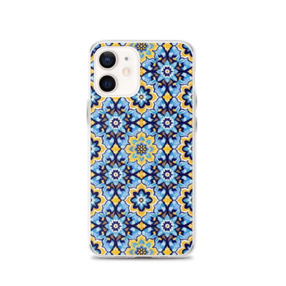 iPhone Case Kashi Tiles Yellow & Light Blue