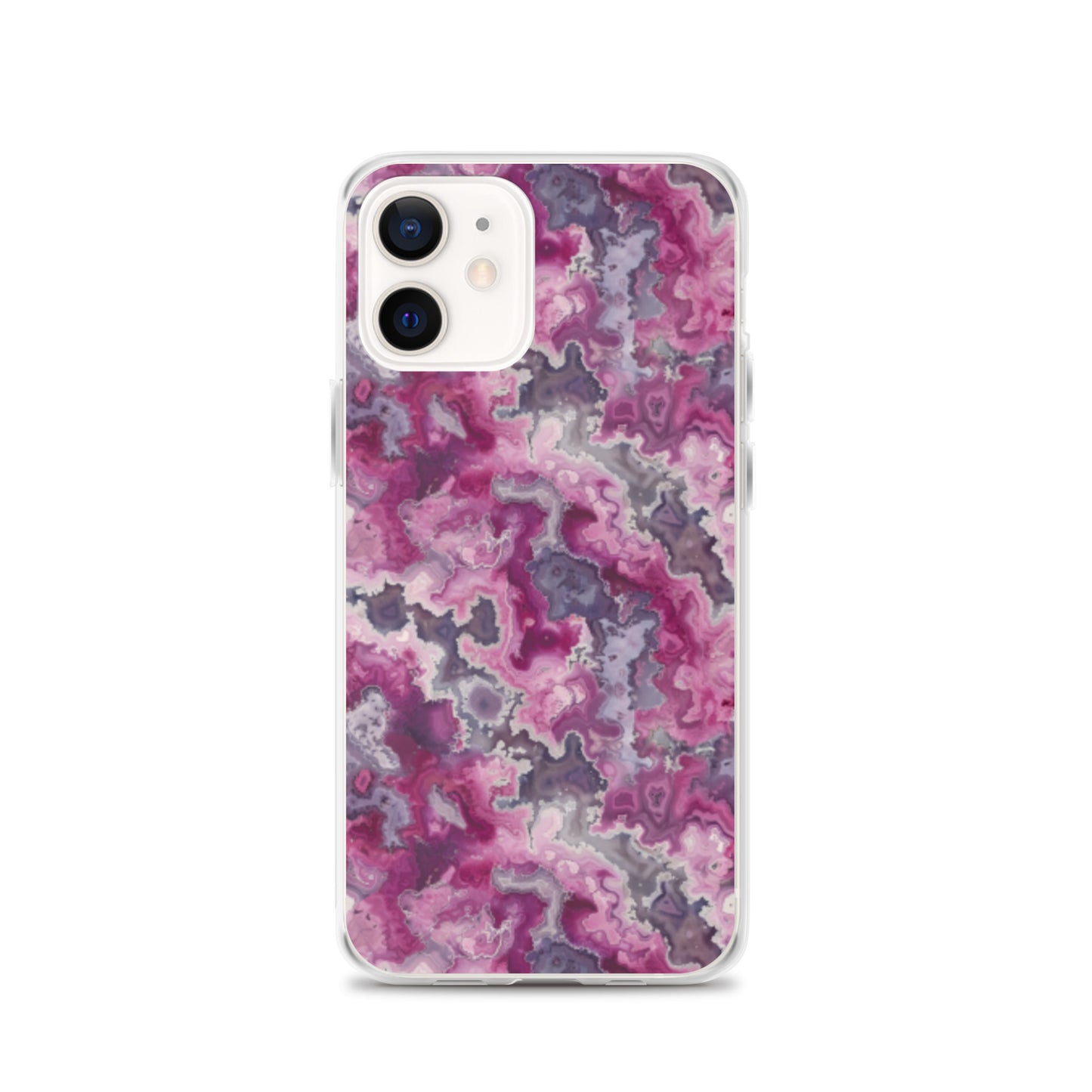 iPhone Case Pink Moss Agate Pattern