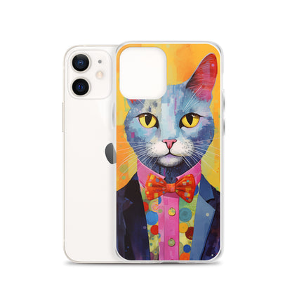 Fancy Colorful Kitty Cat iPhone Case