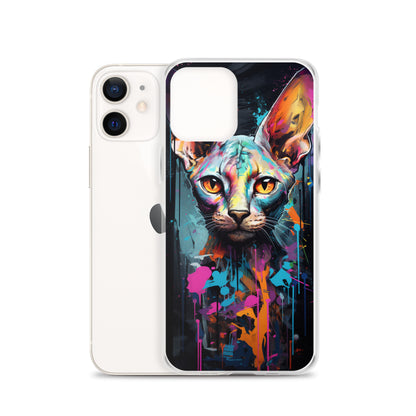 Graffiti Sphynx Cat iPhone Case