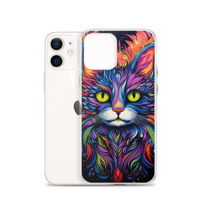 Psychedelic Cat iPhone Case