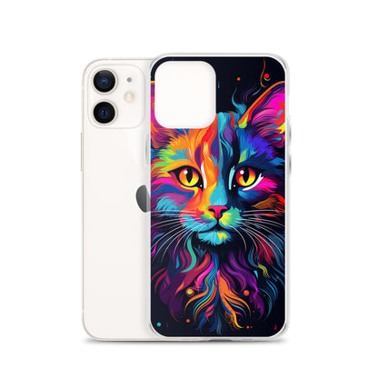 Day Glo Cat iPhone Case