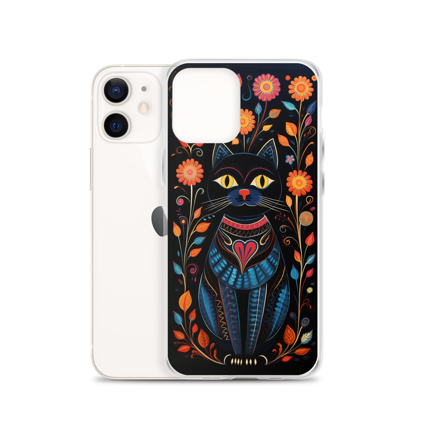 Folk Art Kitty Cat iPhone Case