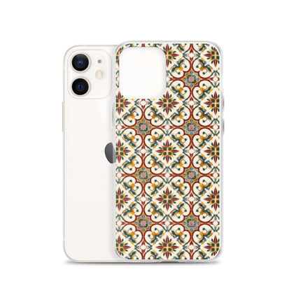 iPhone Case Classic Victorian Tile Red