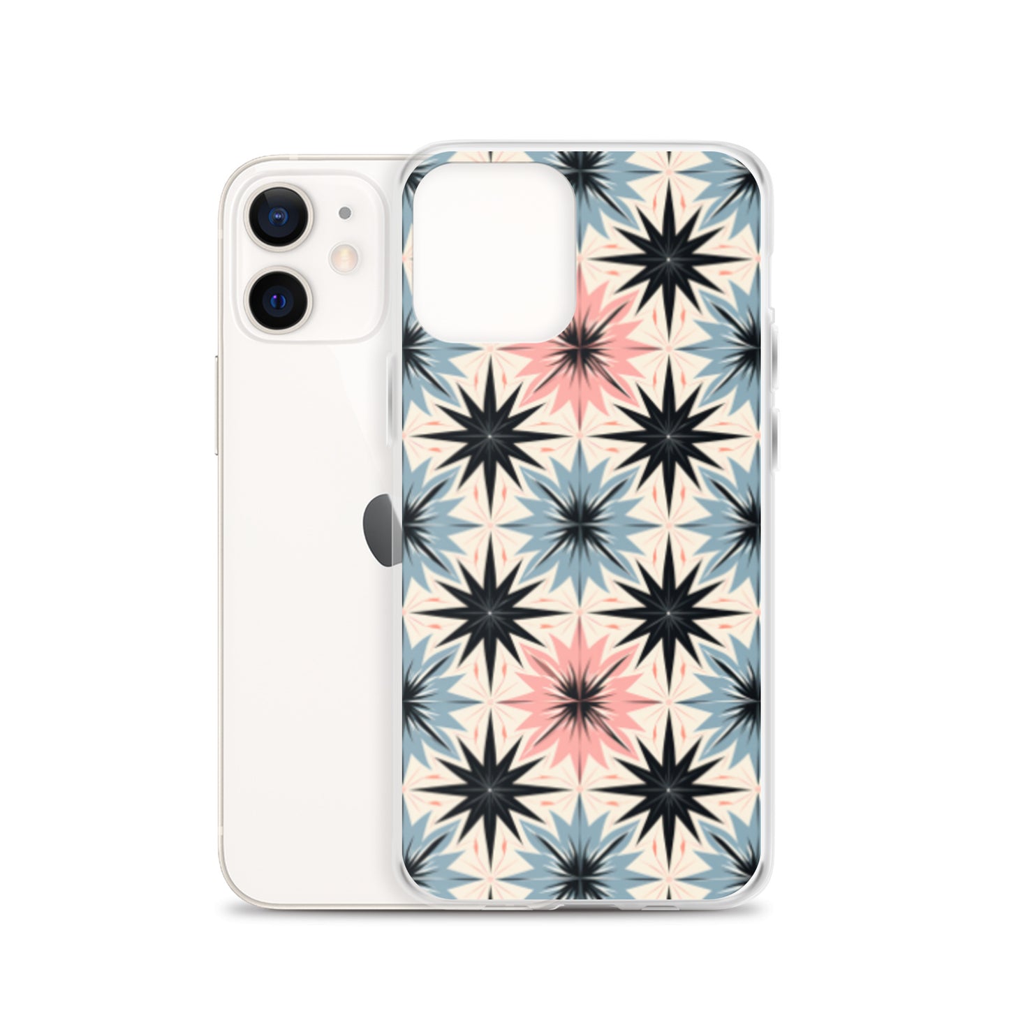 iPhone Case Pink and Blue Pastel Retro Stars