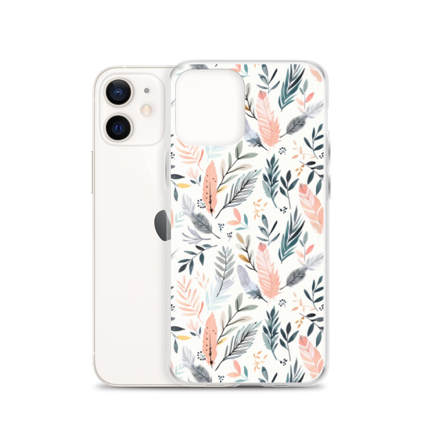 iPhone Case Pastel Feathers & Plants