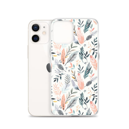 iPhone Case Pastel Feathers & Plants