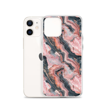iPhone Case Pink Picasso Marble Pattern