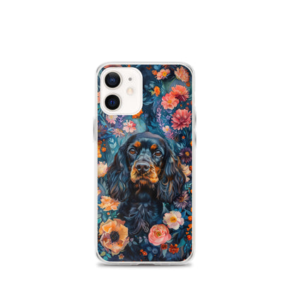 iPhone Case Watercolor Cocker Spaniel with Colorful Flowers