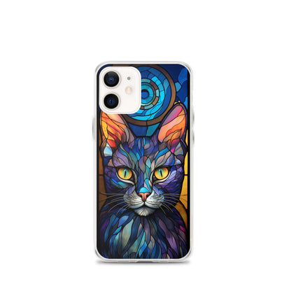Stained Glass Cat iPhone Case