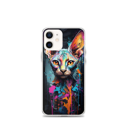 Graffiti Sphynx Cat iPhone Case