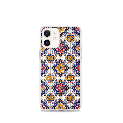 iPhone Case Colorful Andalusian Ceramic Tile Blue Orange Red