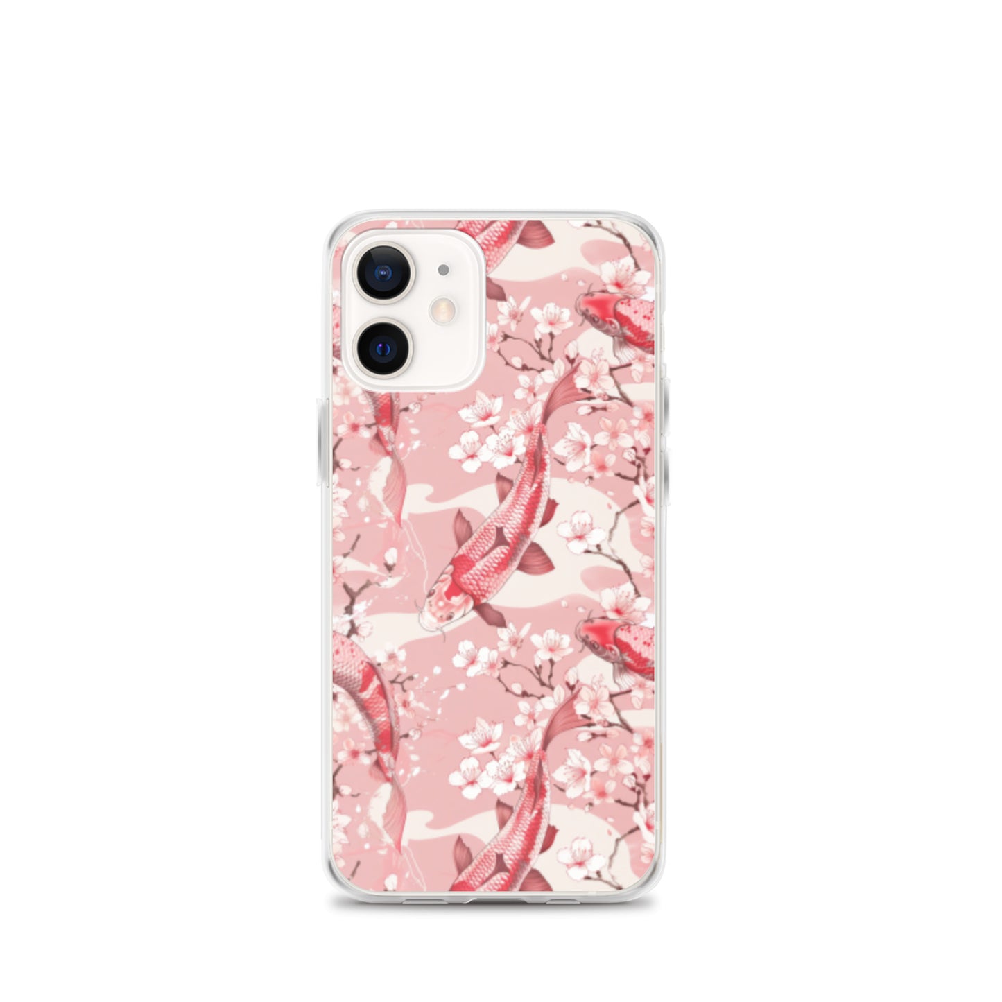 iPhone Case Pink Japanese Koi Fish and Cherry Blossoms