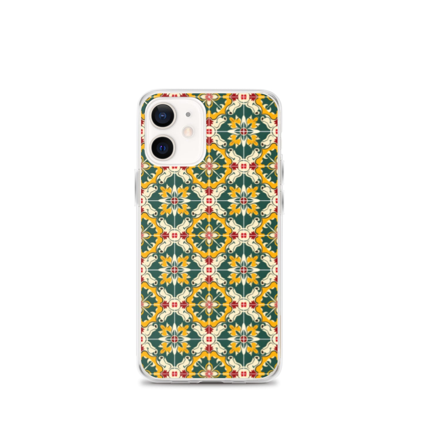 iPhone Case Green Colorful Traditional Maltese Cement Tile Pattern