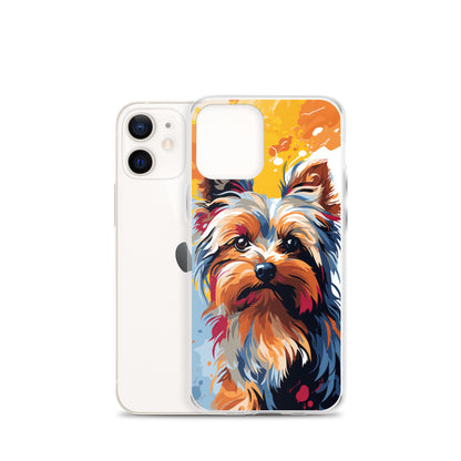 iPhone Case Painted Yorkshire Terrier Yellow