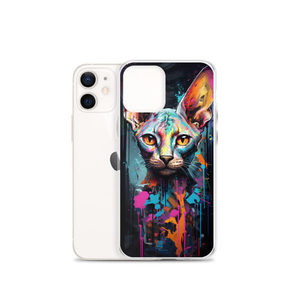 Graffiti Sphynx Cat iPhone Case
