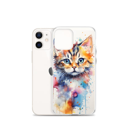 Watercolor Kitty Cat iPhone Case