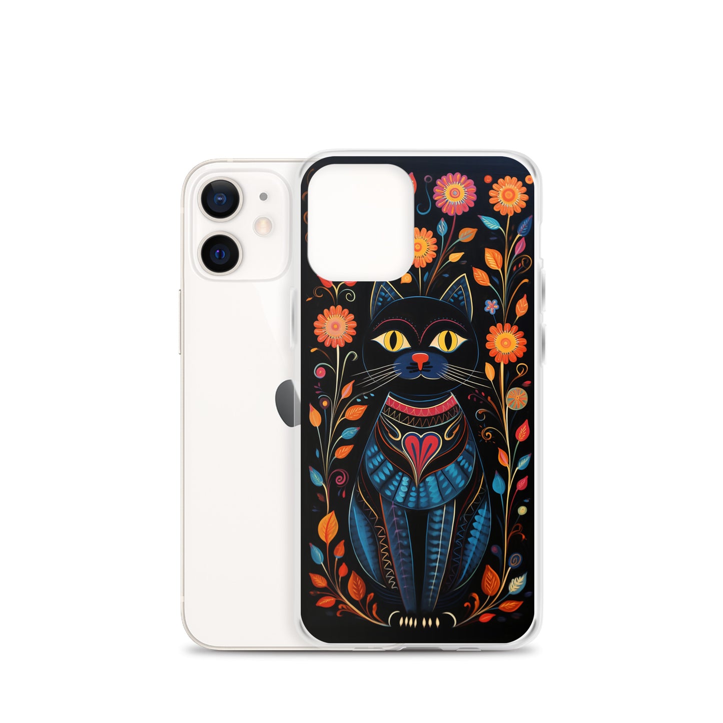 Folk Art Kitty Cat iPhone Case