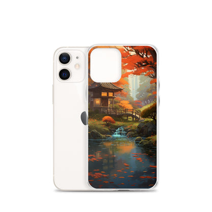 Japanese Garden in Autumn iPhone Case