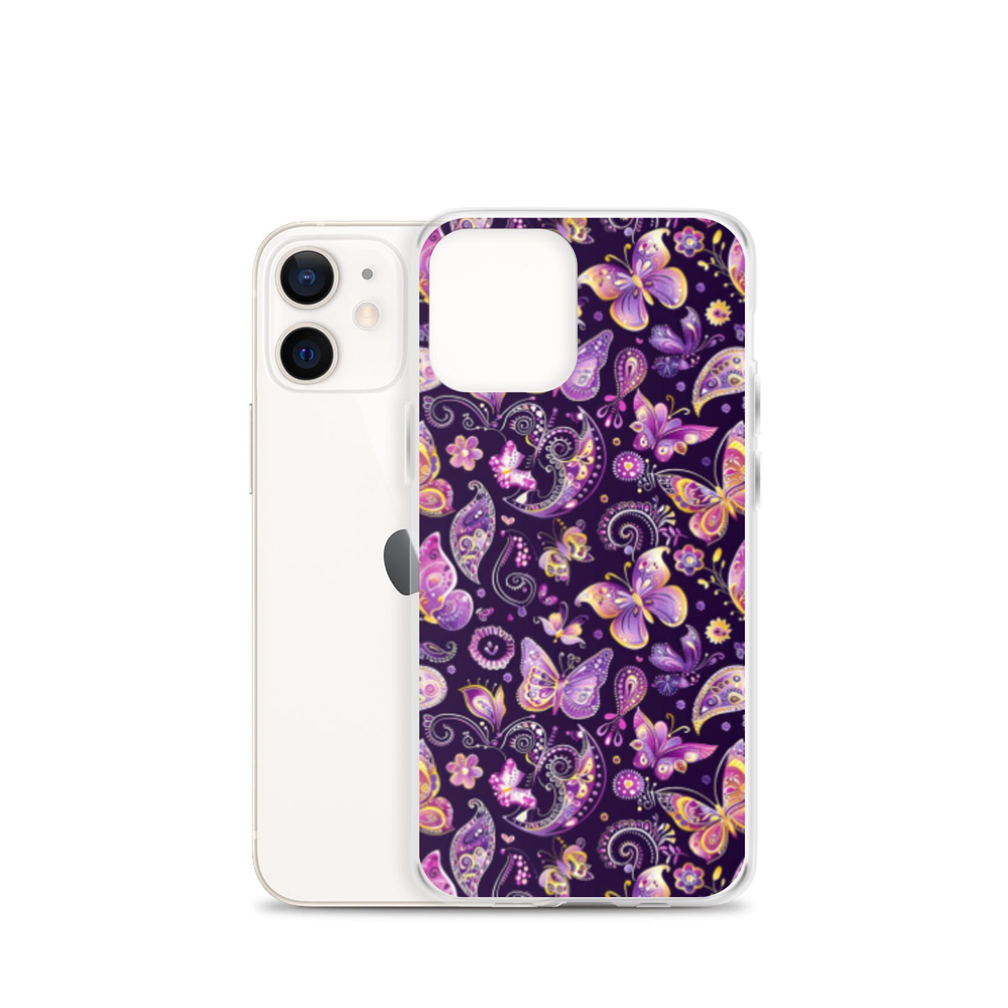 iPhone Case Purple Butterfly Paisley