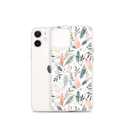 iPhone Case Pastel Feathers & Plants