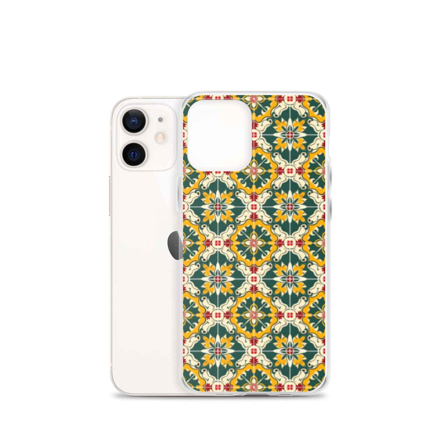 iPhone Case Green Colorful Traditional Maltese Cement Tile Pattern
