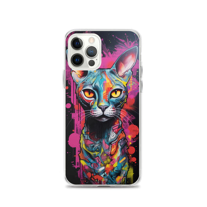 Graffiti Sphynx Cat #2 iPhone Case