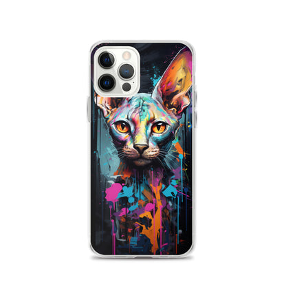 Graffiti Sphynx Cat iPhone Case