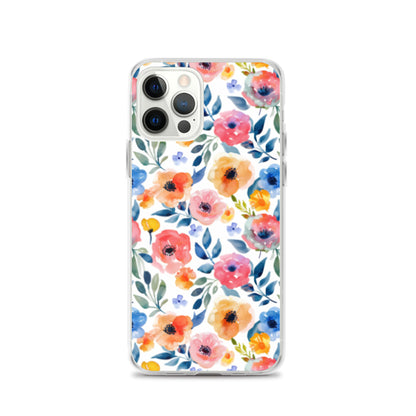 iPhone Case Colorful Watercolor Floral Pattern
