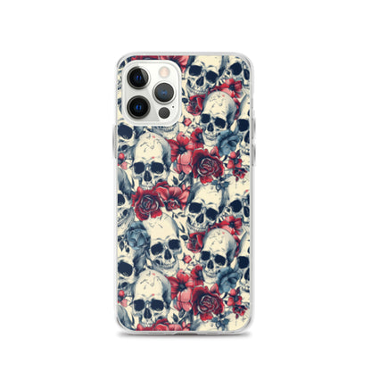 iPhone Case Skulls and Red Roses
