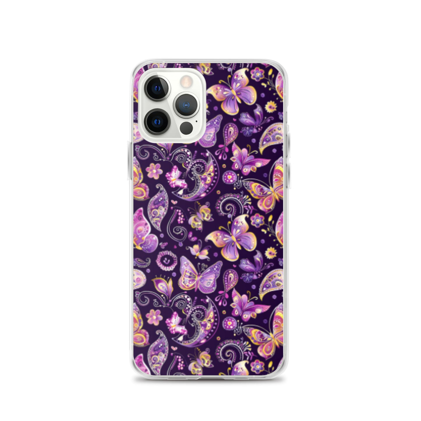 iPhone Case Purple Butterfly Paisley