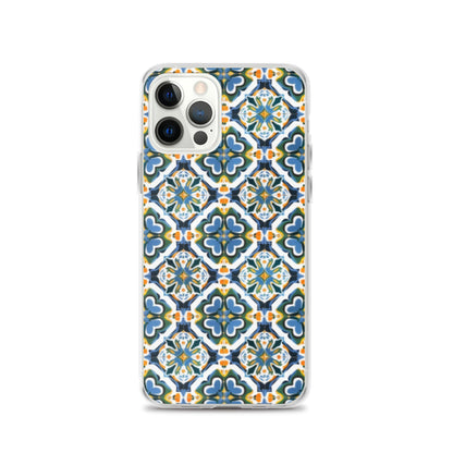 iPhone Case Colorful Andalusian Ceramic Tile Green Blue Orange