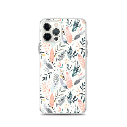 iPhone Case Pastel Feathers & Plants