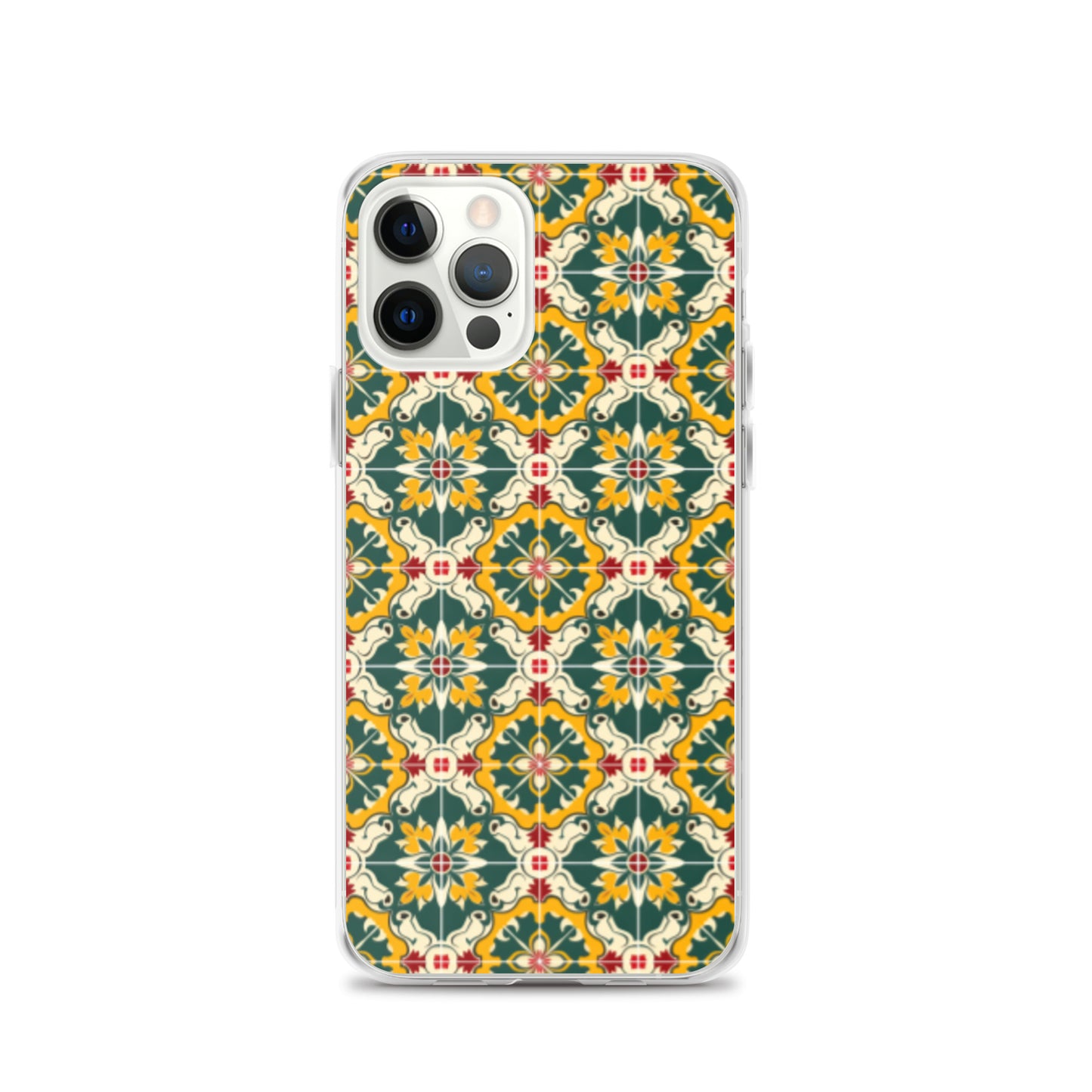 iPhone Case Green Colorful Traditional Maltese Cement Tile Pattern