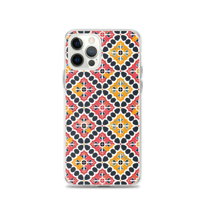 iPhone Case Colorful Spanish Quatrefoil Pattern