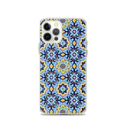 iPhone Case Kashi Tiles Yellow & Light Blue