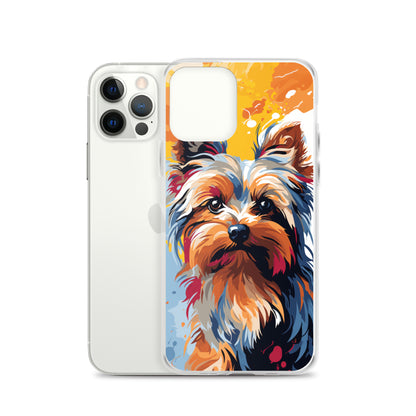 iPhone Case Painted Yorkshire Terrier Yellow