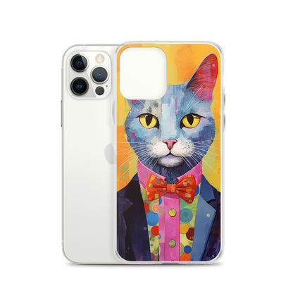 Fancy Colorful Kitty Cat iPhone Case