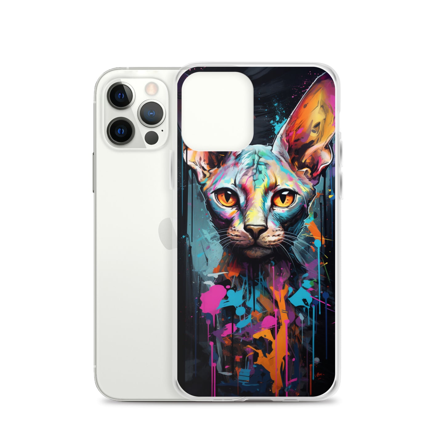 Graffiti Sphynx Cat iPhone Case