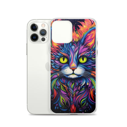 Psychedelic Cat iPhone Case